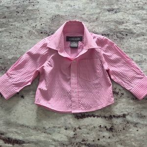 Spring Notion Baby Boys' Long Sleeve pink Gingham Shirt